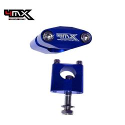 4MX Universal Motorcycle Handlebar Mount Clamp Blue 28.6mm