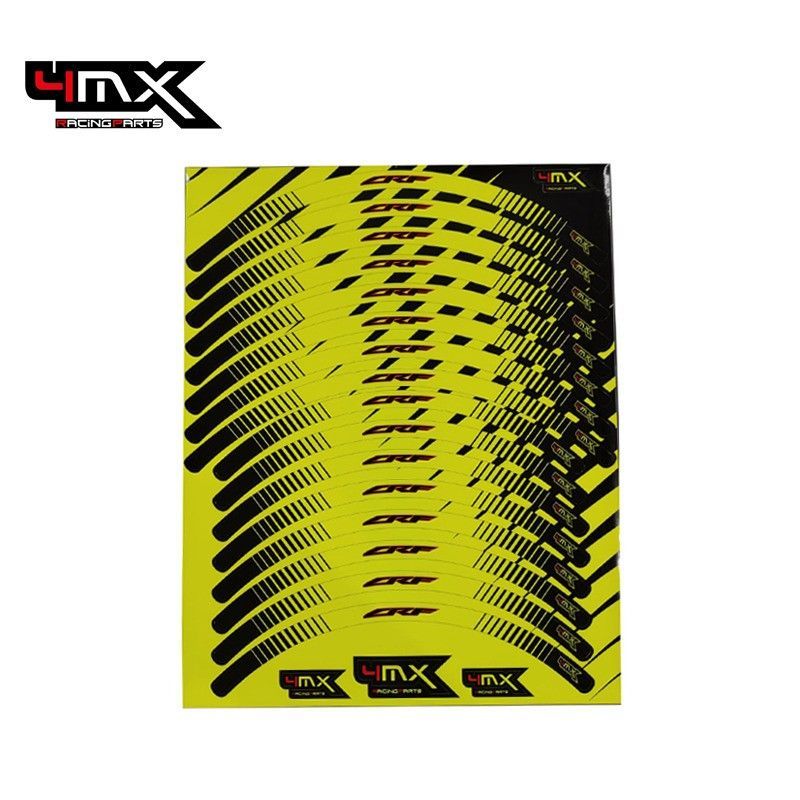 Wheel Graphic Kit Front + Rear 4MX Honda Fluo