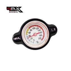 4MX Safe Thermo Radiator Cap 1.8 Yamaha/ Honda/ Suzuki/ Kawasaki KTM/ Husqvarna 2017- Black