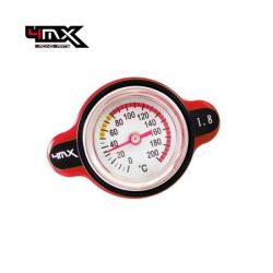 4MX Safe Thermo Radiator Cap 1.8 Yamaha/ Honda/ Suzuki/ Kawasaki KTM/ Husqvarna 2017- Red