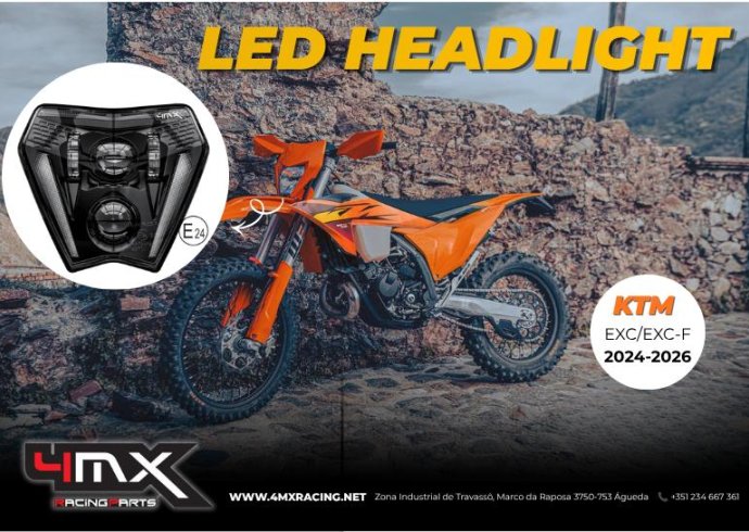 Farol Led 4MX KTM EXC/EXC-F 2024-2026
