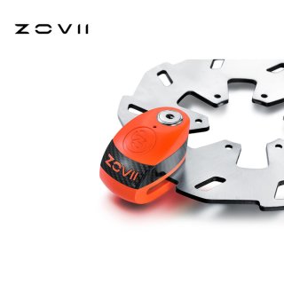 Cadeado de Disco c/ Alarme Zovii Laranja Fluo