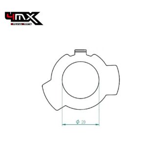 Chapa Fixação do Pinhão 4MX Sherco SE-R 250/300 2014-2020
