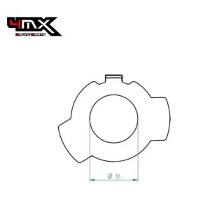 Chapa Fixação do Pinhão 4MX Sherco SEF-R 250/300 2014-2020