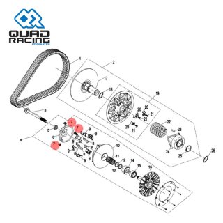 QR Nylon Slider Kit CFMoto CForce 1000 21-24 CForce 600 19-24