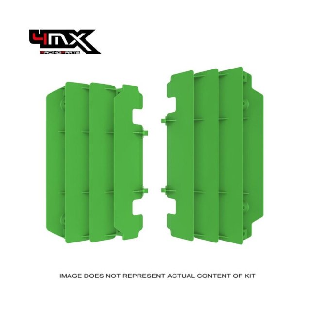 4MX Green Radiator Louvers Kawasaki KX 125/250 97-98 | 03-05